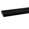 Zwarte trapleuning (gecoat) op maat - rechthoekig (50x20 mm) - coating zwart RAL 9005