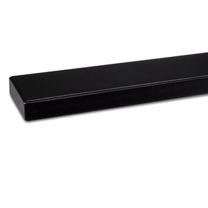 Zwarte trapleuning - rechthoekig (50x20 mm)