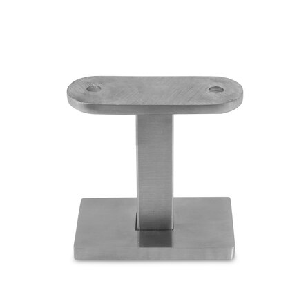 Inox trapleuning op maat - rechthoekig (50x10 mm) - incl. leuninghouders TYPE 16