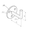 Zwarte trapleuning (gecoat) op maat - rond (25 mm) - incl. leuningdragers TYPE 1 - volledig gelast - coating zwart RAL 9005