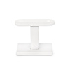 Witte leuninghouder - TYPE 16 kort - recht - voor rechthoekige / vierkante trapleuningen - coating wit RAL 9016, 9010 of 9001