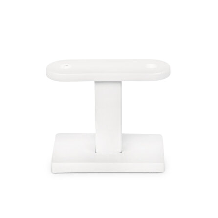 Witte leuninghouder - TYPE 16 kort - recht - voor rechthoekige / vierkante trapleuningen - coating wit RAL 9016, 9010 of 9001