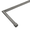 Inox garderobestang - rond - op maat - geborsteld inox 304