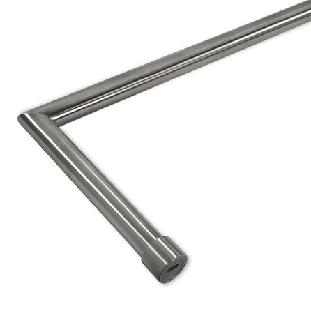 Inox garderobestang - rond - op maat - geborsteld inox 304