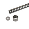 Inox garderobestang - rond - op maat - geborsteld inox 304