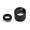 Zwarte (muur) flens - t.b.v. ronde buis 33,7 mm - Inox 304 - matzwart gecoat