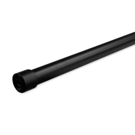 Zwarte garderobestang - rond - op maat - zwarte poedercoating - RAL 9005