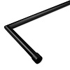 Zwarte garderobestang - rond - op maat - zwarte poedercoating - RAL 9005
