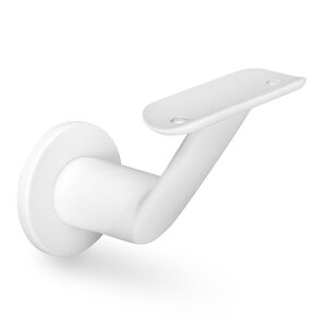 Witte leuninghouder - TYPE 7 LUXE - rond