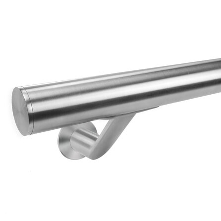 Inox trapleuning op maat - rond - incl. leuninghouders TYPE 7 LUXE
