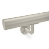 Grijze trapleuning (gecoat) op maat - rond - incl. leuninghouders TYPE 3 - coating grijs RAL 7030, 7044, 1019 of 9002