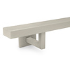 Grijze trapleuning (gecoat) op maat - rechthoekig (40x20 mm) - incl. leuninghouders TYPE 11 - coating grijs RAL 7030, 7044, 1019 of 9002