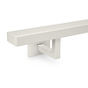 Grijze trapleuning (gecoat) op maat - rechthoekig (40x20 mm) - incl. leuninghouders TYPE 11 - coating grijs RAL 7030, 7044, 1019 of 9002
