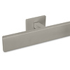 Grijze trapleuning (gecoat) op maat - rechthoekig (40x10 mm) - incl. leuninghouders TYPE 16 - coating grijs RAL 7030, 7044, 1019 of 9002