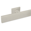 Grijze trapleuning (gecoat) op maat - rechthoekig (40x10 mm) - incl. leuninghouders TYPE 16 - coating grijs RAL 7030, 7044, 1019 of 9002