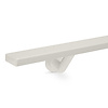 Grijze trapleuning (gecoat) op maat - rechthoekig (40x10 mm) - incl. leuninghouders TYPE 7 LUXE - coating grijs RAL 7030, 7044, 1019 of 9002
