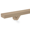 Grijze trapleuning (gecoat) op maat - rechthoekig (40x20 mm) - incl. leuninghouders TYPE 7 LUXE - coating grijs RAL 7030, 7044, 1019 of 9002