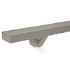 Grijze trapleuning (gecoat) op maat - rechthoekig (40x20 mm) - incl. leuninghouders TYPE 7 LUXE - coating grijs RAL 7030, 7044, 1019 of 9002