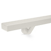 Grijze trapleuning (gecoat) op maat - rechthoekig (40x20 mm) - incl. leuninghouders TYPE 7 LUXE - coating grijs RAL 7030, 7044, 1019 of 9002