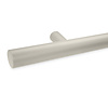 Grijze trapleuning (gecoat) op maat - rond smal - incl. leuninghouders TYPE 14 - coating grijs RAL 7030, 7044, 1019 of 9002