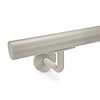 Grijze trapleuning (gecoat) op maat - rond smal - incl. leuninghouders TYPE 3 - coating grijs RAL 7030, 7044, 1019 of 9002