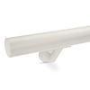 Grijze trapleuning (gecoat) op maat - rond - incl. leuninghouders TYPE 7 LUXE - coating grijs RAL 7030, 7044, 1019 of 9002
