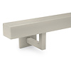 Grijze trapleuning (gecoat) op maat - vierkant (40x40 mm) - incl. leuninghouders TYPE 11 - coating grijs RAL 7030, 7044, 1019 of 9002