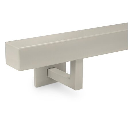 Grijze trapleuning (gecoat) op maat - vierkant (40x40 mm) - incl. leuninghouders TYPE 11 - coating grijs RAL 7030, 7044, 1019 of 9002