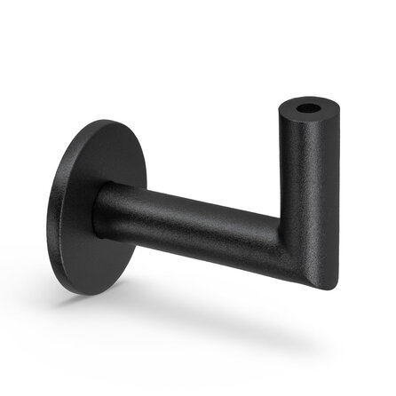 Zwarte trapleuning (gecoat) op maat - rond smal - incl. leuningdragers TYPE 3 LUXE - coating zwart RAL 9005