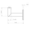 Witte trapleuning (gecoat) op maat - rechthoekig (40x10 mm) - incl. leuningdragers TYPE 3 LUXE - coating wit RAL 9016, 9010 of 9001