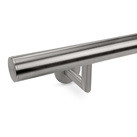 Inox trapleuning op maat - rond smal - incl. leuningdragers TYPE 3 LUXE
