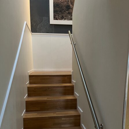 Inox trapleuning op maat - rond - incl. leuningdragers TYPE 3 LUXE