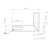 Inox trapleuning op maat - rechthoekig (40x10 mm) - incl. leuningdragers TYPE 3 LUXE