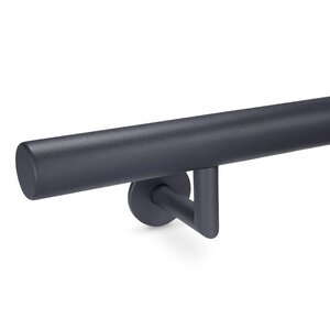 Antraciet trapleuning - rond smal - incl. dragers TYPE 3 LUXE