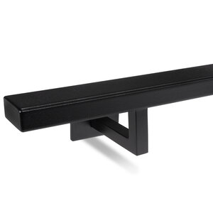 Zwarte trapleuning - 40x20 mm - incl. dragers TYPE 11