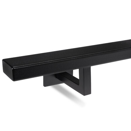 Zwarte trapleuning - 40x20 mm - incl. leuninghouders TYPE 11