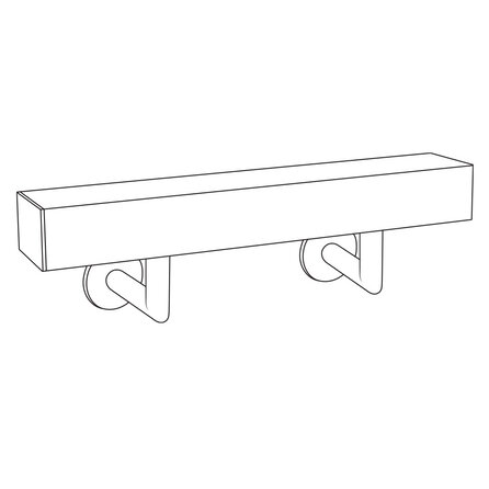 Trapleuning (showroom) sample - 50 cm - incl. 2 leuninghouders