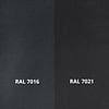 Antraciet trapleuning (gecoat) op maat - rechthoekig (50x20 mm) + leuninghouders TYPE 7 - coating donkergrijs RAL 7016 of 7021