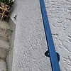 Trapleuning in RAL kleur naar wens (gecoat) op maat - voor buiten - rechthoekig (40x10 mm) - incl. leuninghouders TYPE 3 - coating in iedere RAL kleur