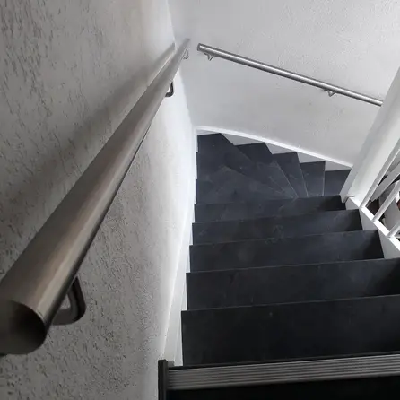 Inox trapleuning op maat - rond - incl. leuninghouders TYPE 1