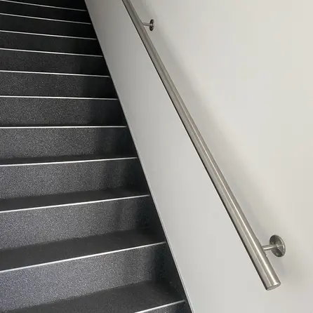 Inox trapleuning op maat - rond - incl. leuninghouders TYPE 4