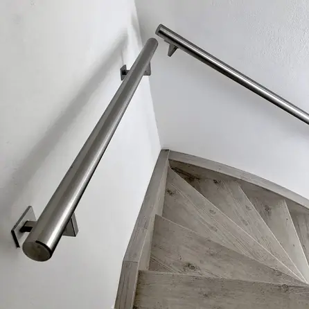 Inox trapleuning op maat - rond - incl. leuninghouders TYPE 11