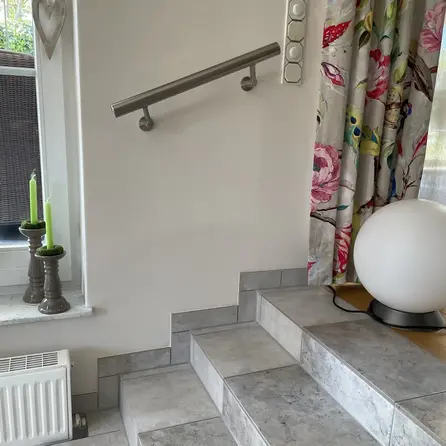 Inox trapleuning op maat - rond - incl. leuninghouders TYPE 17