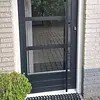 Zwarte trapleuning (gecoat) op maat - voor buiten - rond smal - incl. leuninghouders TYPE 14 - coating zwart RAL 9005
