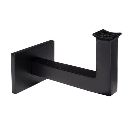 Zwarte leuninghouder - TYPE 11 - rond - voor ronde trapleuningen (33,7 mm of 42,4 mm) - coating zwart RAL 9005