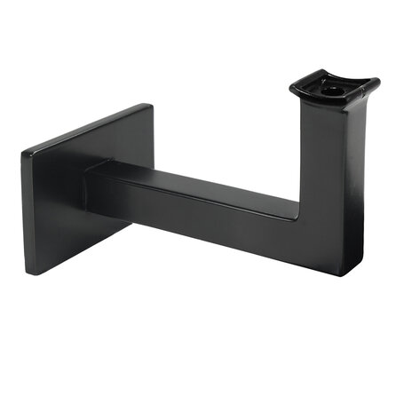 Zwarte leuninghouder - TYPE 11 - rond - voor ronde trapleuningen (33,7 mm of 42,4 mm) - coating zwart RAL 9005
