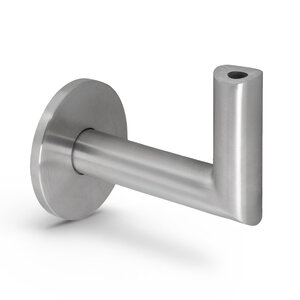 Inox leuninghouder - TYPE 3 LUXE - rond