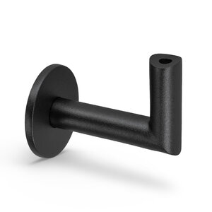 Zwarte leuninghouder - TYPE 3 LUXE - rond