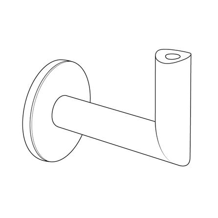 Leuninghouder in RAL kleur naar wens - TYPE 3 LUXE - rond - voor ronde trapleuningen (42,4 mm) - coating in iedere RAL kleur