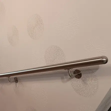 Inox leuninghouder - TYPE 3 - rond - voor ronde trapleuningen (42,4 mm)